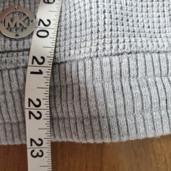 Michael Kors Womens Knit Sweater Size M Gray Neutral Casual Chic Gorpcore Sporty - Picture 7 of 11